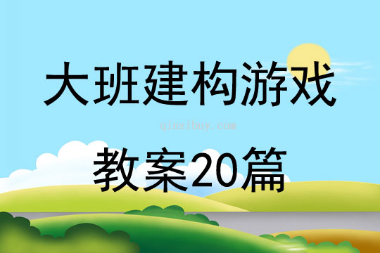 大班建构游戏教案20篇