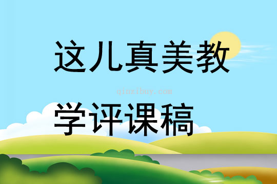 这儿真美教学评课稿