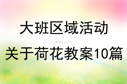 大班区域活动关于荷花教案10篇