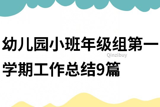 幼儿园小班年级组第一学期工作总结9篇