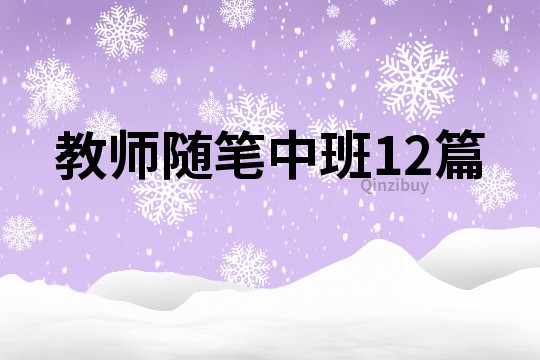 教师随笔中班12篇