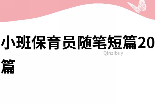 小班保育员随笔短篇20篇