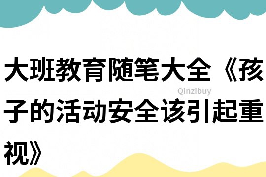 大班教育随笔大全《孩子的活动安全该引起重视》