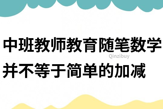 中班教师教育随笔：数学并不等于简单的加减