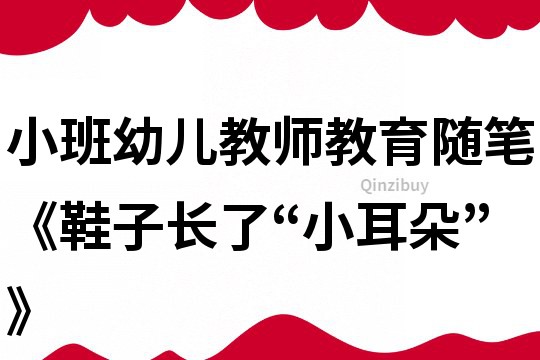 小班幼儿教师教育随笔《鞋子长了“小耳朵”》