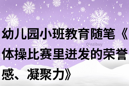 幼儿园小班教育随笔《体操比赛里迸发的荣誉感、凝聚力》