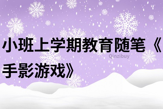 小班上学期教育随笔《手影游戏》