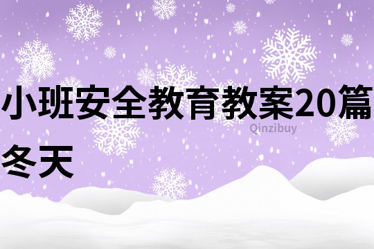 小班安全教育教案20篇冬天