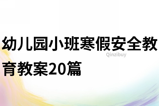 幼儿园小班寒假安全教育教案20篇