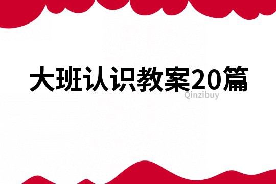 大班认识教案20篇