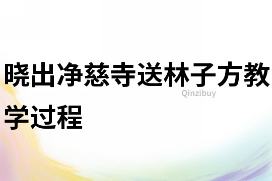 晓出净慈寺送林子方教学过程