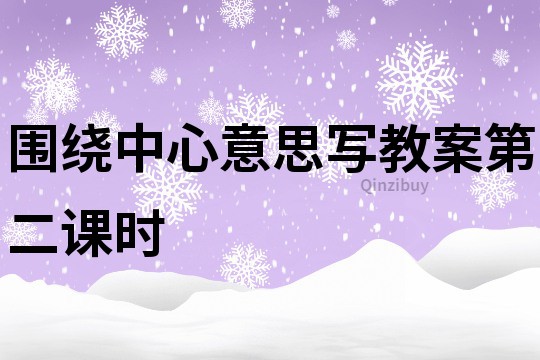 围绕中心意思写教案第二课时