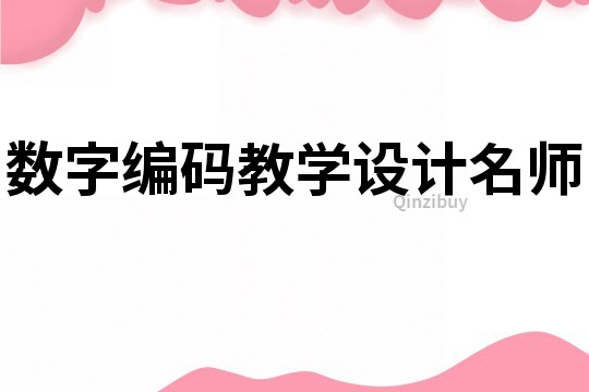 数字编码教学设计名师