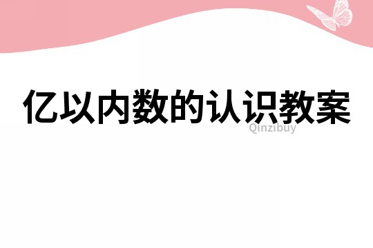 亿以内数的认识教案