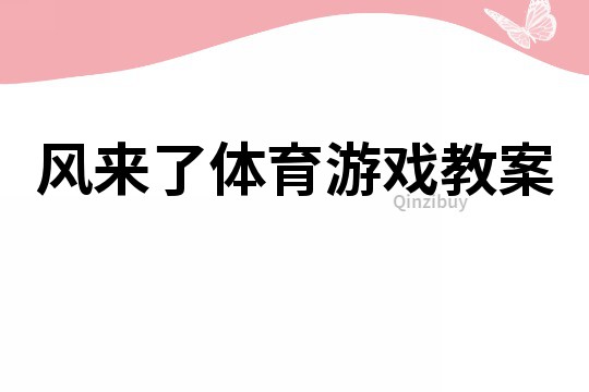 风来了体育游戏教案