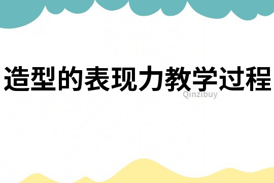 造型的表现力教学过程