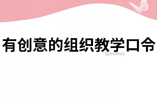 有创意的组织教学口令