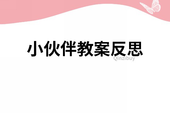 小伙伴教案反思