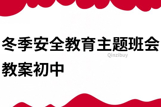 冬季安全教育主题班会教案初中