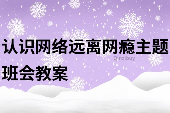 认识网络远离网瘾主题班会教案