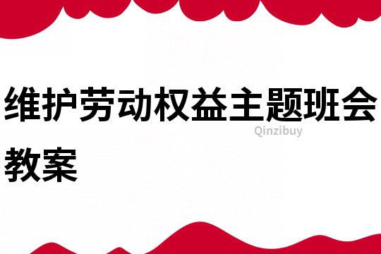 维护劳动权益主题班会教案