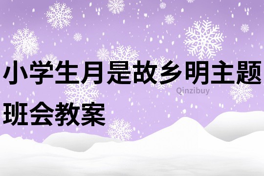 小学生月是故乡明主题班会教案