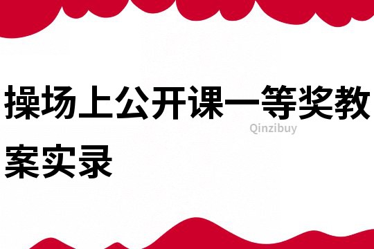 操场上公开课一等奖教案实录