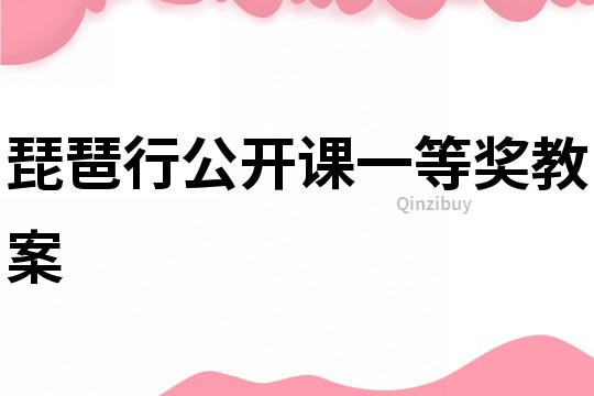 琵琶行公开课一等奖教案