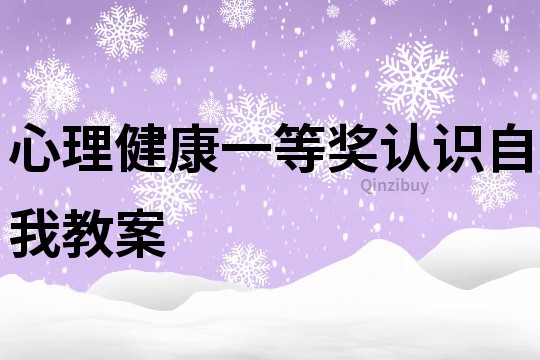 心理健康一等奖认识自我教案