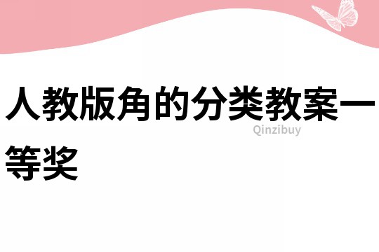 人教版角的分类教案一等奖