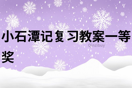 小石潭记复习教案一等奖