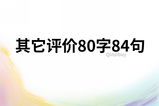 其它评价80字84句