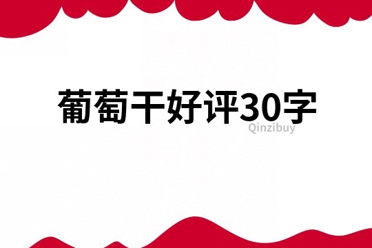 葡萄干好评30字