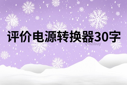 评价电源转换器30字