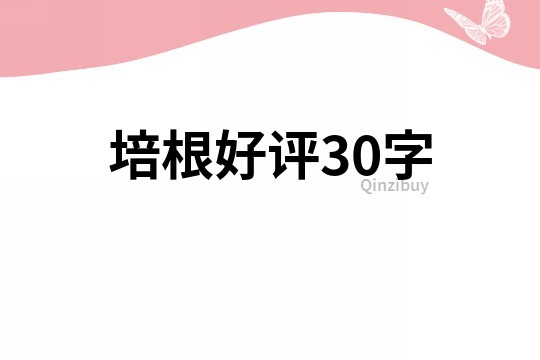 培根好评30字