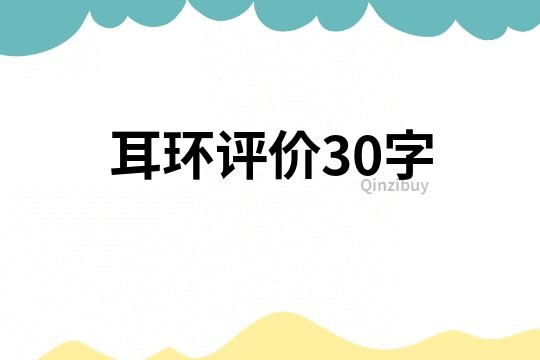 耳环评价30字