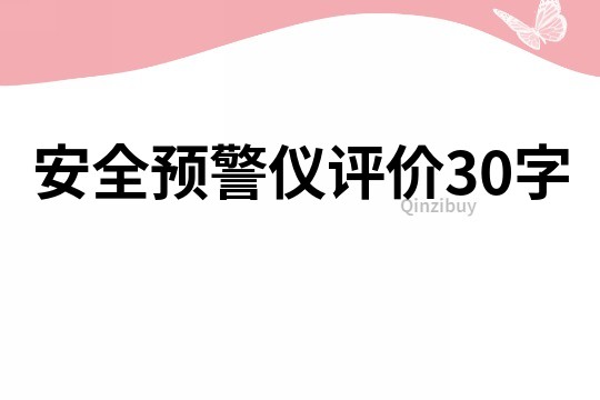 安全预警仪评价30字