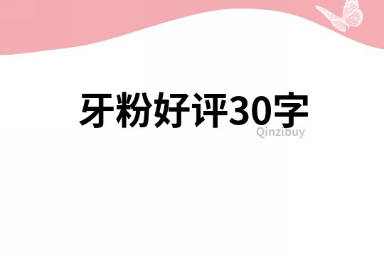 牙粉好评30字