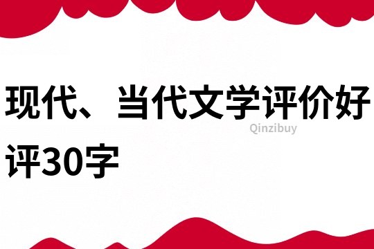 现代、当代文学评价好评30字