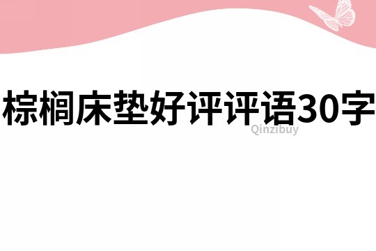 棕榈床垫好评评语30字