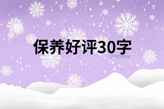 保养好评30字