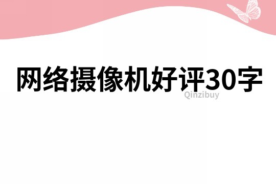 网络摄像机好评30字