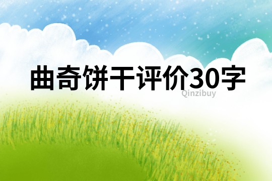 曲奇饼干评价30字