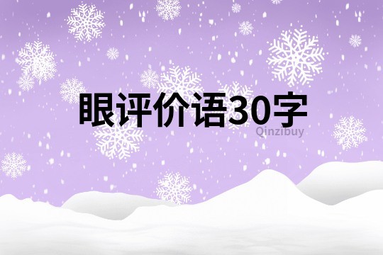 眼评价语30字