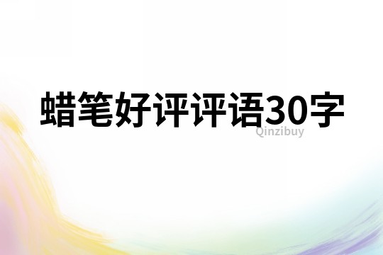 蜡笔好评评语30字