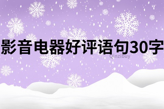 影音电器好评语句30字