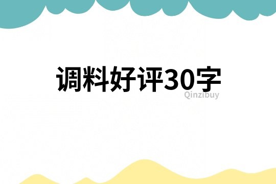 调料好评30字