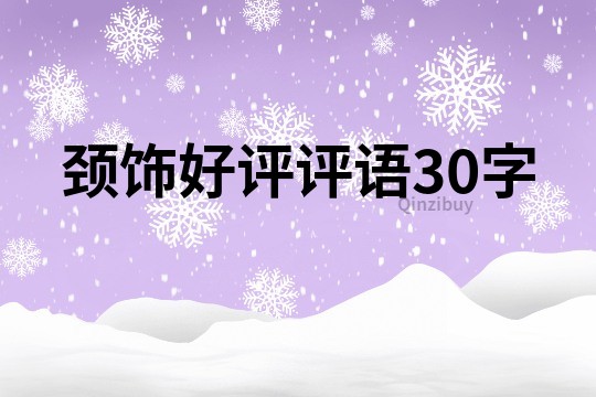 颈饰好评评语30字