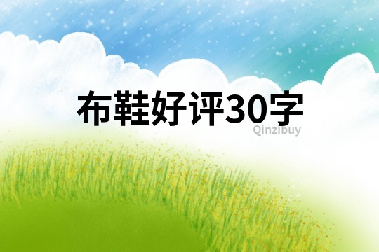 布鞋好评30字