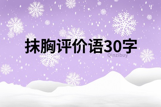 抹胸评价语30字